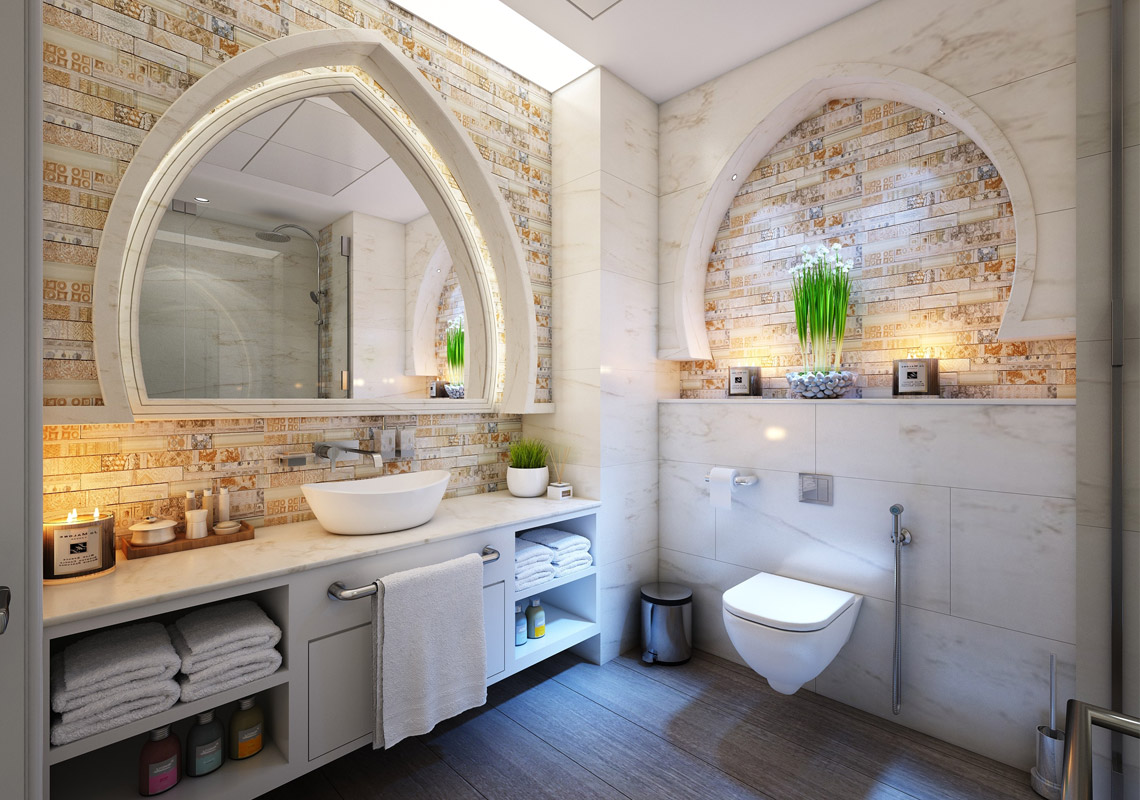 Mediterranean-style bathroom - the holiday climate