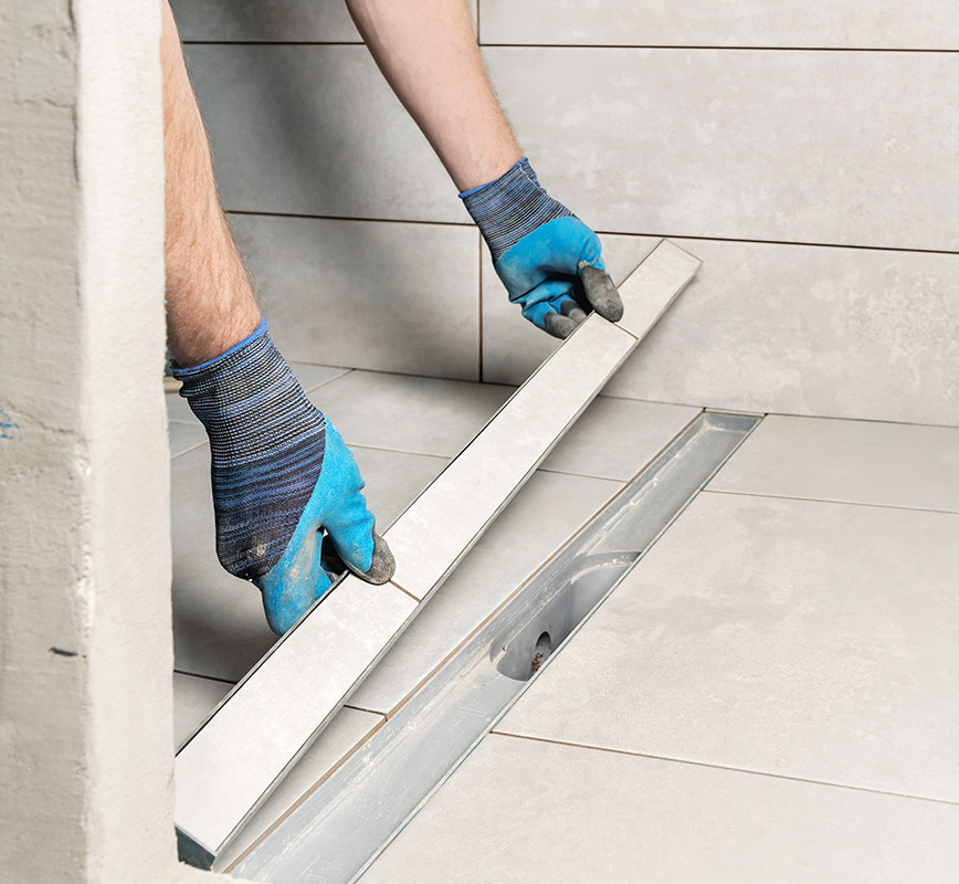 Ako nainštalovať lineárny podlahový odtok?