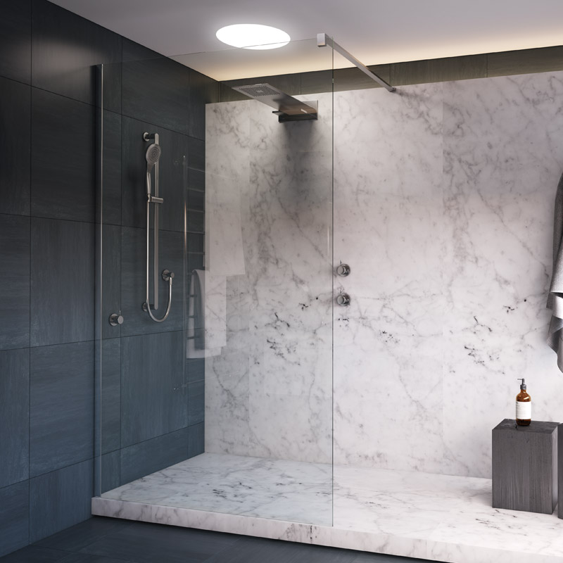 Open or closed shower enclosures