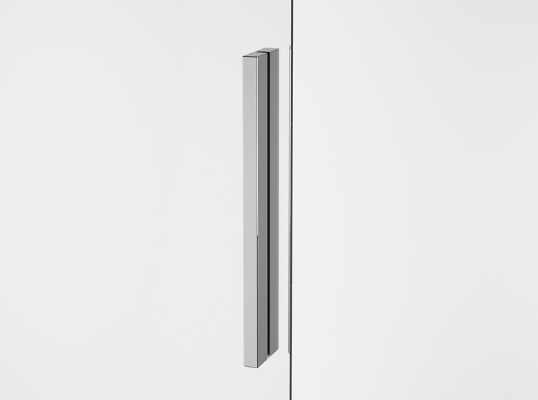Een verticale handgreep die discreet, minimalistisch en ergonomisch is