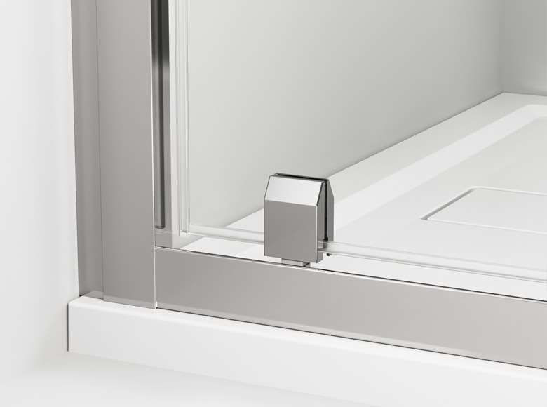 Shifted door pivot point