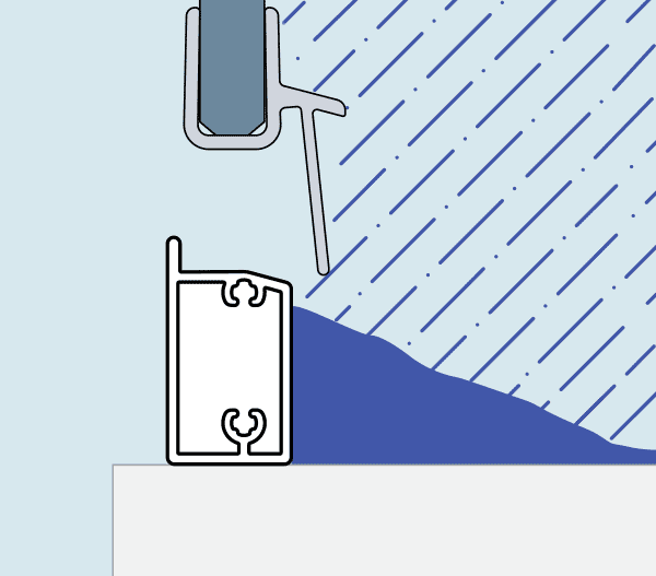 Cabină de duş cu profil ramă